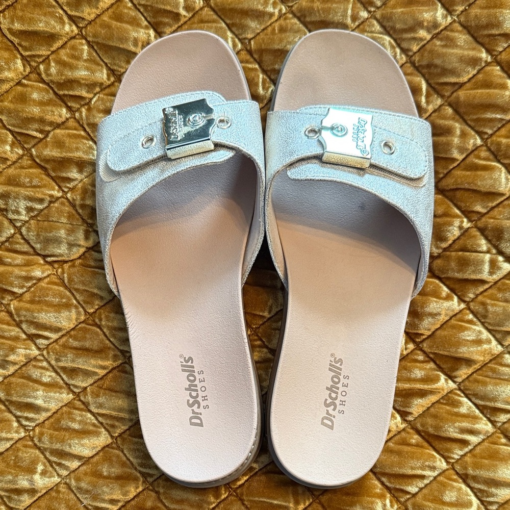 Dr. Scholl's Women's Metallic Slide Sandals